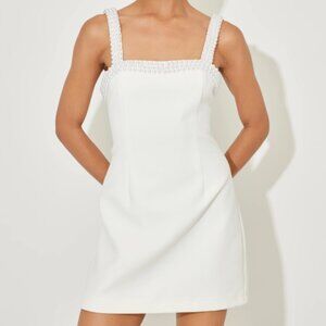 The Ultimate Muse Pearl Trim Mini Dress (XXS)